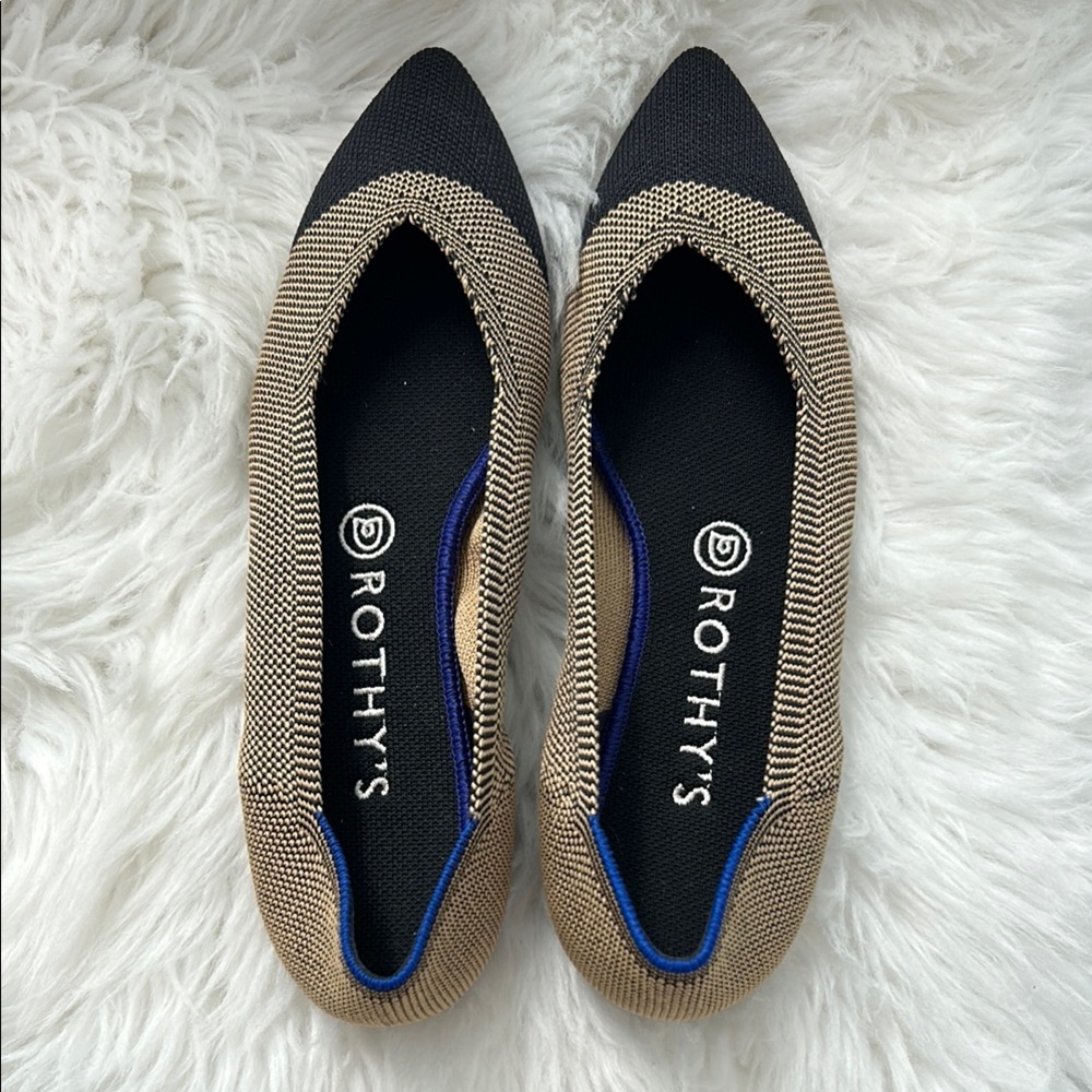 Rothy's Retired Dune Cap Toe Black and Tan Loafers with Timeless Appeal